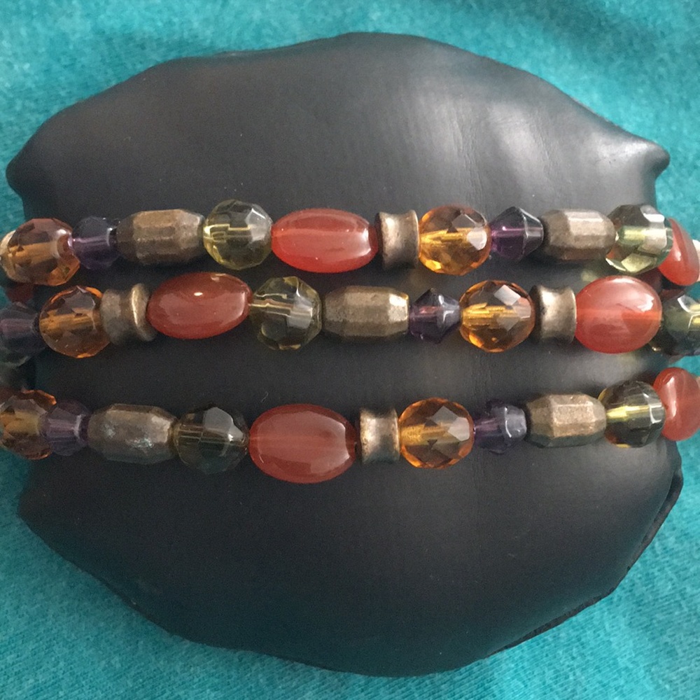 Chicos 3 strand beaded bracelet